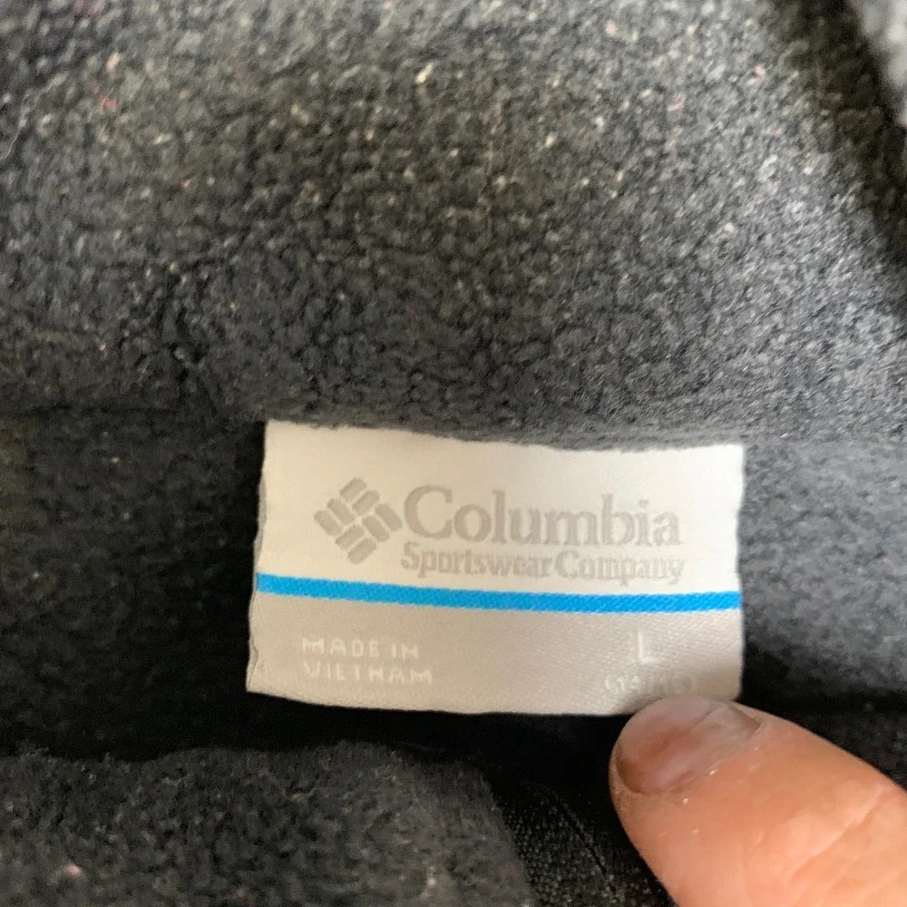 Columbia Sportswear Company Fleece Jacket Girls Large Black Full Zip Mock Neck
